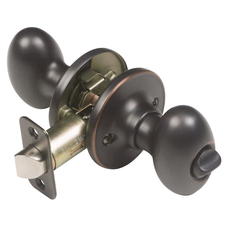 Design House Egg Oil-Rubbed Bronze Privacy Bed/Bath Door Knob 750588